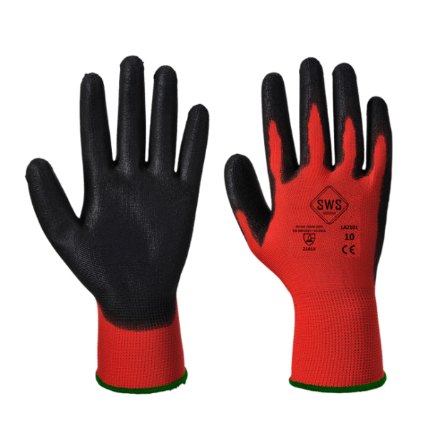 SWS RED/BLK: gants de travail