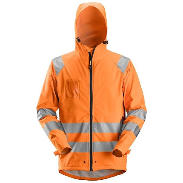Veste de pluie PU haute visibilité, Classe 3: SNICKERS 8233